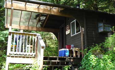 Fish Creek Cabin is located on Revillagigedo Island